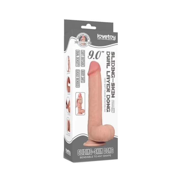 dildo Lovetoy 9'' sliding skin