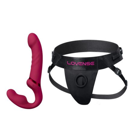 lovense lapis harness dildo strapless doble extremo argentina