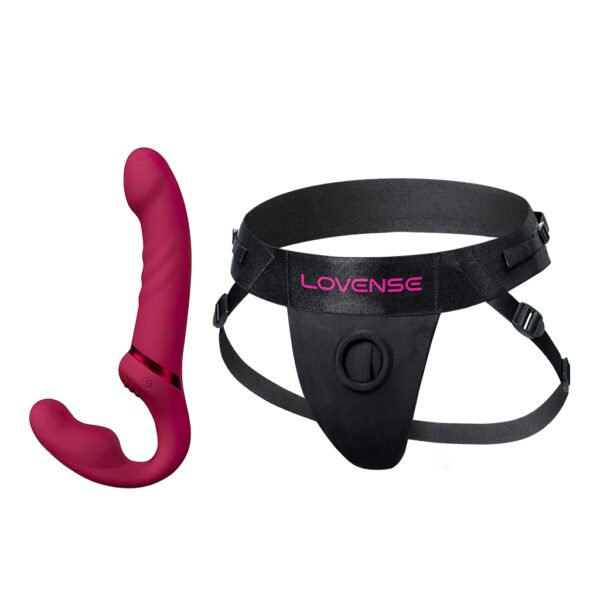 lovense lapis harness dildo strapless doble extremo argentina
