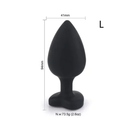 plug anal silicona strass