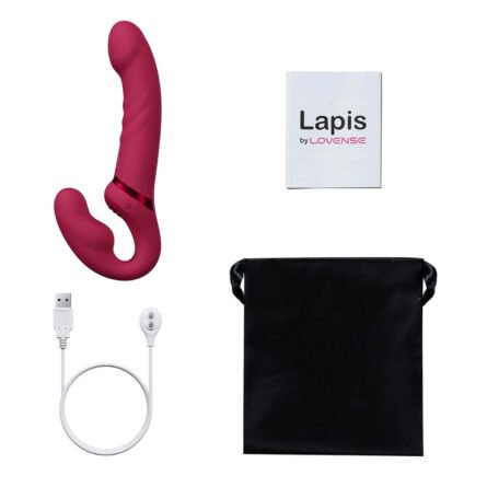 lovense lapis harness dildo strapless doble extremo argentina